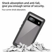 For Google Pixel 7a RedPepper Shockproof IP68 Water-resistant PC + TPU Protective Case(Black)