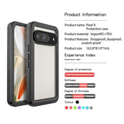 For Google Pixel 9 RedPepper Shockproof IP68 Water-resistant PC + TPU Protective Case(Black)
