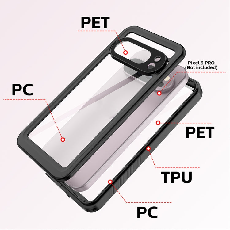 For Google Pixel 9 Pro RedPepper Shockproof IP68 Water-resistant PC + TPU Protective Case(Black)