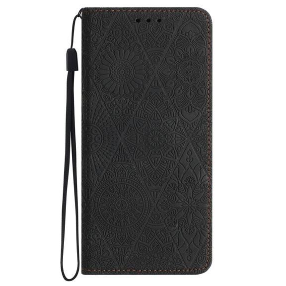 For Xiaomi 12 Lite Ethnic Embossed Adsorption Leather Phone Case(Black)