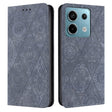 For Xiaomi Redmi Note 13 Pro 5G Ethnic Embossed Adsorption Leather Phone Case(Grey) - Note 13 Pro Cases by PMC TechLife | Online Shopping South Africa | PMC TechLife | Buy Now Pay Later Mobicred