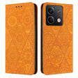For Xiaomi Redmi Note 13 5G Ethnic Embossed Adsorption Leather Phone Case(Yellow) - Note 13 Cases by PMC TechLife | Online Shopping South Africa | PMC TechLife | Buy Now Pay Later Mobicred
