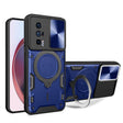 For Xiaomi Poco F5 Pro/Redmi K60  CD Texture Sliding Camshield Magnetic Holder Phone Case(Blue) - Xiaomi Cases by PMC TechLife | Online Shopping South Africa | PMC TechLife | Buy Now Pay Later Mobicred
