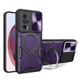 For Xiaomi Poco F5 Pro/Redmi K60  CD Texture Sliding Camshield Magnetic Holder Phone Case(Purple) - Xiaomi Cases by PMC TechLife | Online Shopping South Africa | PMC TechLife | Buy Now Pay Later Mobicred