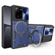 For Xiaomi 13T / Redmi K60 Ultra CD Texture Sliding Camshield Magnetic Holder Phone Case(Blue) - Redmi K60 Ultra Cases by PMC TechLife | Online Shopping South Africa | PMC TechLife | Buy Now Pay Later Mobicred