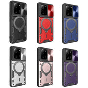 For Xiaomi 13T / Redmi K60 Ultra CD Texture Sliding Camshield Magnetic Holder Phone Case(Blue)