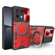 For Xiaomi Redmi Note 13 Pro 5G CD Texture Sliding Camshield Magnetic Holder Phone Case(Red) - Note 13 Pro Cases by PMC TechLife | Online Shopping South Africa | PMC TechLife | Buy Now Pay Later Mobicred