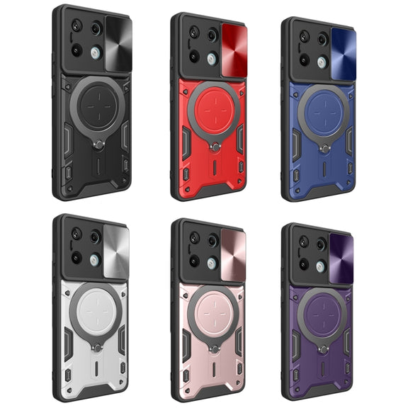 For Xiaomi Redmi Note 13 Pro 5G CD Texture Sliding Camshield Magnetic Holder Phone Case(Blue)