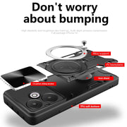 For Xiaomi Redmi 13C 5G Global CD Texture Sliding Camshield Magnetic Holder Phone Case(Purple)