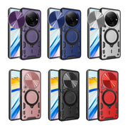 For Xiaomi Redmi A3 CD Texture Sliding Camshield Magnetic Holder Phone Case(Red)