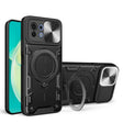 For Xiaomi Mi 11 Lite 4G / 5G CD Texture Sliding Camshield Magnetic Holder Phone Case(Black) - Xiaomi Cases by PMC TechLife | Online Shopping South Africa | PMC TechLife | Buy Now Pay Later Mobicred