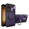 For Xiaomi Redmi K40S / Poco F4 CD Texture Sliding Camshield Magnetic Holder Phone Case(Purple) - Xiaomi Cases by PMC TechLife | Online Shopping South Africa | PMC TechLife | Buy Now Pay Later Mobicred
