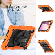 For Lenovo Tab M8 4th Gen Silicone Hybrid PC Tablet Case with Shoulder Strap(Orange)