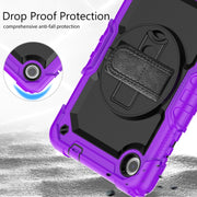 For Lenovo Tab M8 4th Gen Silicone Hybrid PC Tablet Case with Shoulder Strap(Purple)