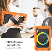 For Lenovo Tab M9 Silicone Hybrid PC Tablet Case with Shoulder Strap(Orange)