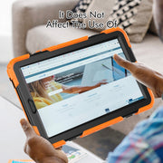 For Lenovo Tab M9 Silicone Hybrid PC Tablet Case with Shoulder Strap(Orange)