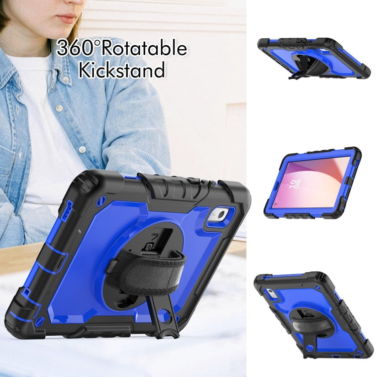 For Lenovo Tab M9 Silicone Hybrid PC Tablet Case with Shoulder Strap(Blue PC)
