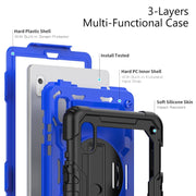 For Lenovo Tab M9 Silicone Hybrid PC Tablet Case with Shoulder Strap(Blue PC)