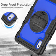 For Lenovo Tab M9 Silicone Hybrid PC Tablet Case with Shoulder Strap(Blue PC)