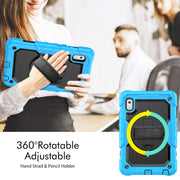 For Lenovo Tab M9 Silicone Hybrid PC Tablet Case with Shoulder Strap(Light Blue)