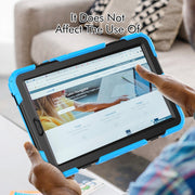 For Lenovo Tab M9 Silicone Hybrid PC Tablet Case with Shoulder Strap(Light Blue)