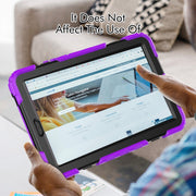 For Lenovo Tab M9 Silicone Hybrid PC Tablet Case with Shoulder Strap(Purple)