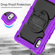 For Lenovo Tab M9 Silicone Hybrid PC Tablet Case with Shoulder Strap(Purple)