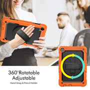 For Lenovo Tab M10 10.1 Gen 3rd Silicone Hybrid PC Tablet Case with Shoulder Strap(Orange)