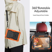 For Lenovo Tab M10 10.1 Gen 3rd Silicone Hybrid PC Tablet Case with Shoulder Strap(Orange)