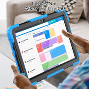 For Lenovo Tab M10 10.1 Gen 3rd Silicone Hybrid PC Tablet Case with Shoulder Strap(Light Blue)