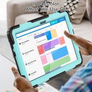 For Lenovo Tab M10 10.1 Gen 3rd Silicone Hybrid PC Tablet Case with Shoulder Strap(Light Blue PC)