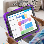 For Lenovo Tab M10 10.1 Gen 3rd Silicone Hybrid PC Tablet Case with Shoulder Strap(Purple)