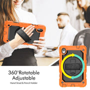 For Lenovo Tab M8 HD 2020/2019 Silicone Hybrid PC Tablet Case with Shoulder Strap(Orange)