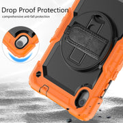 For Lenovo Tab M8 HD 2020/2019 Silicone Hybrid PC Tablet Case with Shoulder Strap(Orange)