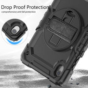 For Lenovo Tab M8 HD 2020/2019 Silicone Hybrid PC Tablet Case with Shoulder Strap(Black)