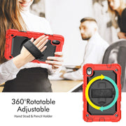 For Lenovo Tab M8 HD 2020/2019 Silicone Hybrid PC Tablet Case with Shoulder Strap(Red)