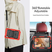 For Lenovo Tab M8 HD 2020/2019 Silicone Hybrid PC Tablet Case with Shoulder Strap(Red)