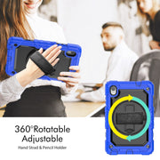 For Lenovo Tab M8 HD 2020/2019 Silicone Hybrid PC Tablet Case with Shoulder Strap(Blue)