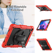 For Lenovo Tab M10 Plus 10.6 Gen 3rd Silicone Hybrid PC Tablet Case with Shoulder Strap(Red)