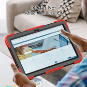 For Lenovo Tab M10 Plus 10.6 Gen 3rd Silicone Hybrid PC Tablet Case with Shoulder Strap(Red)