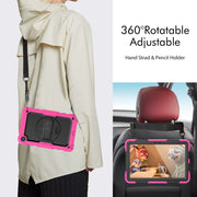 For Lenovo Tab M10 Plus 10.6 Gen 3rd Silicone Hybrid PC Tablet Case with Shoulder Strap(Rose Red)