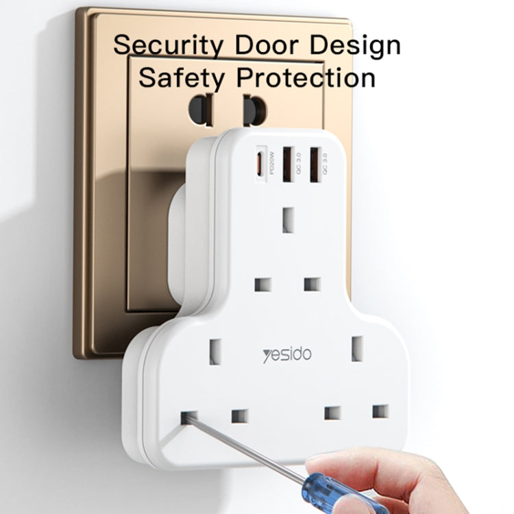 Yesido MC-15 PD+QC 3.0 3250W Home High Power Fast Charging Socket, Plug Type:UK Plug(White)