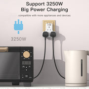 Yesido MC-15 PD+QC 3.0 3250W Home High Power Fast Charging Socket, Plug Type:UK Plug(White)