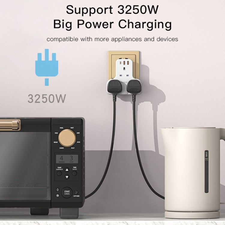 Yesido MC-15 PD+QC 3.0 3250W Home High Power Fast Charging Socket, Plug Type:UK Plug(White)