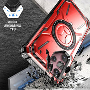 For Samsung Galaxy S23 Ultra 5G Armor Series Holder Phone Case with Back Clip(Blue)