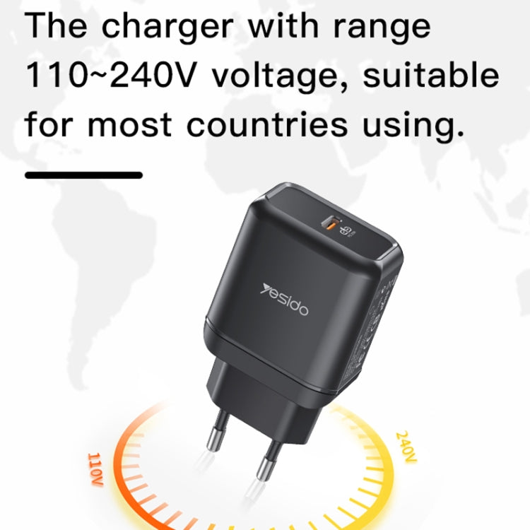 Yesido YC-29 PD 25W Type-C Port Fast Charger(EU Plug)