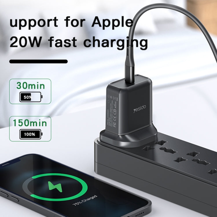 Yesido YC-29 PD 25W Type-C Port Fast Charger(UK Plug)