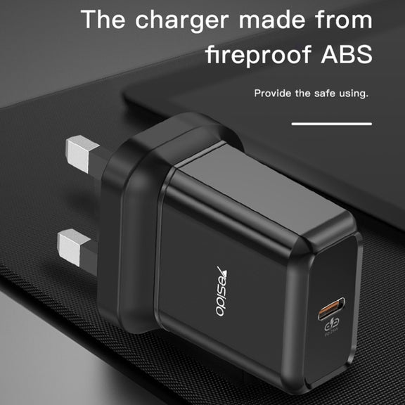 Yesido YC-29 PD 25W Type-C Port Fast Charger(UK Plug)