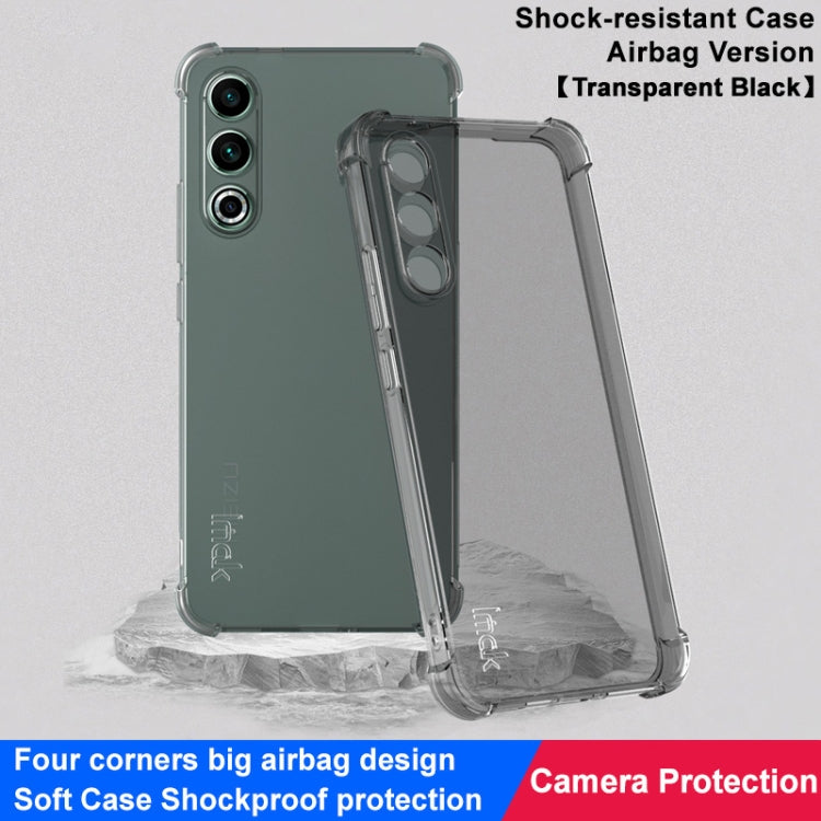 For Meizu 20 5G imak Shockproof Airbag TPU Phone Case(Transparent Black)