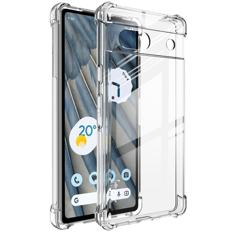For Google Pixel 7a imak Shockproof Airbag TPU Phone Case(Transparent)